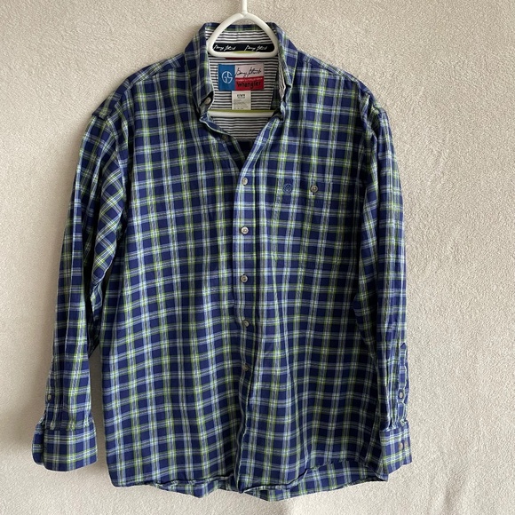 George Strait Cowboy Cut Collection by Wrangler / Men’s Long Sleeve Button-Down - Picture 1 of 7